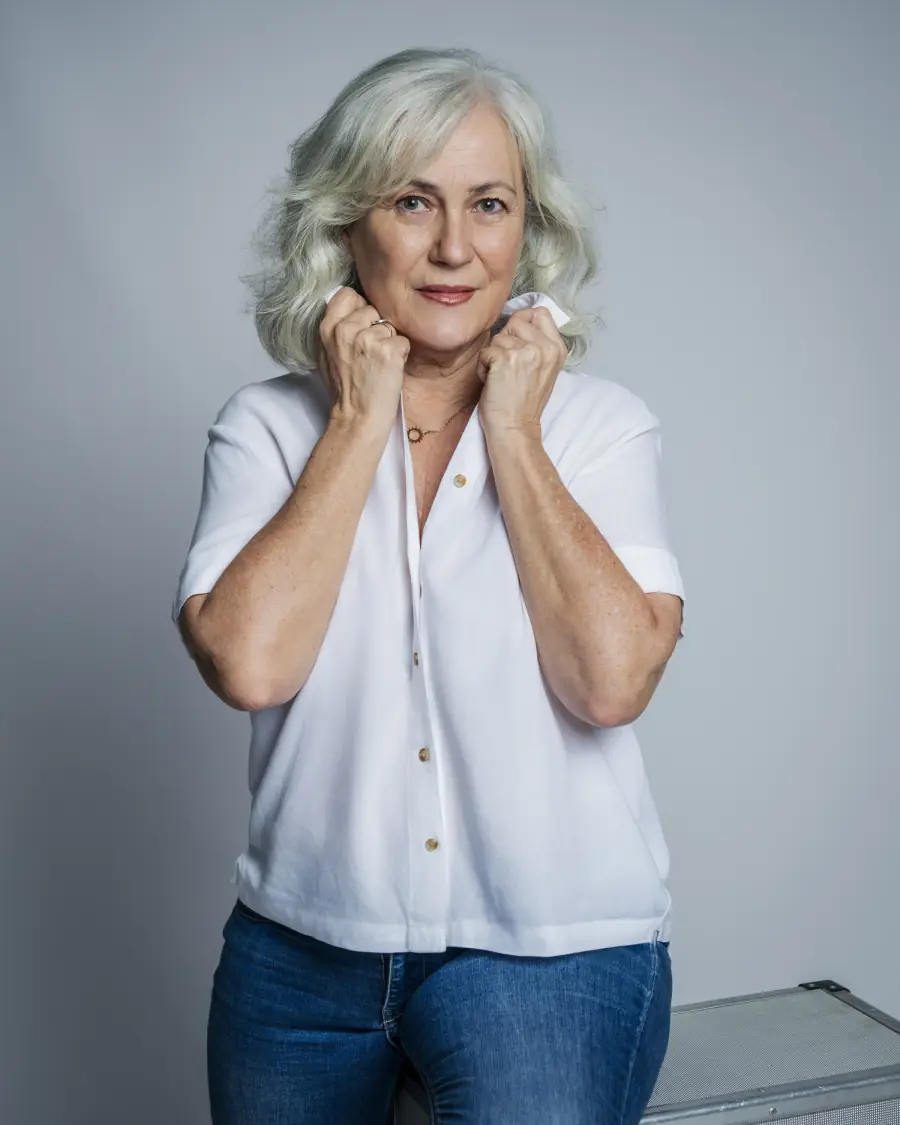 Pilar Blanco, actriz, en retrato de carácter